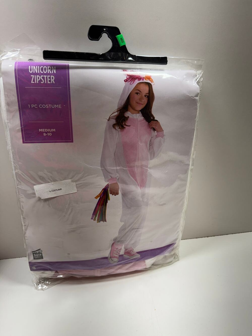 Halloween Costume Kids Unicorn Xipster Sz Medium (8-10) White Pink New Cosplay